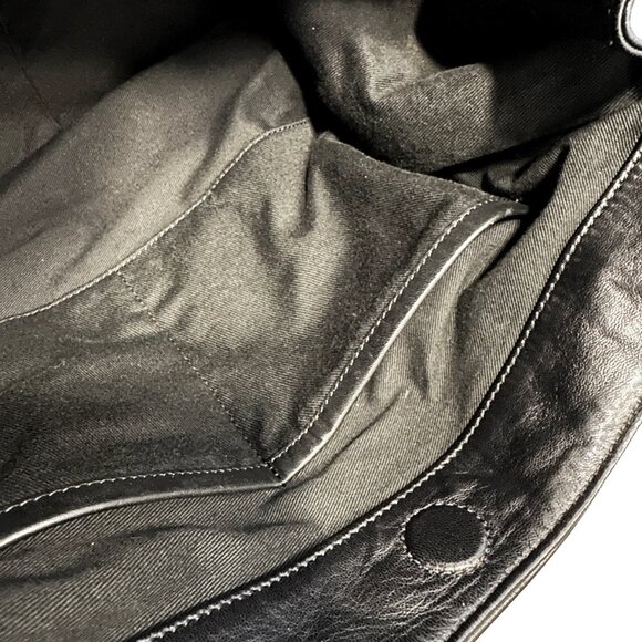 RALPH LAUREN Purple Label Nappa Stirrup Hobo Bag • black leather, silver - Picture 11 of 15